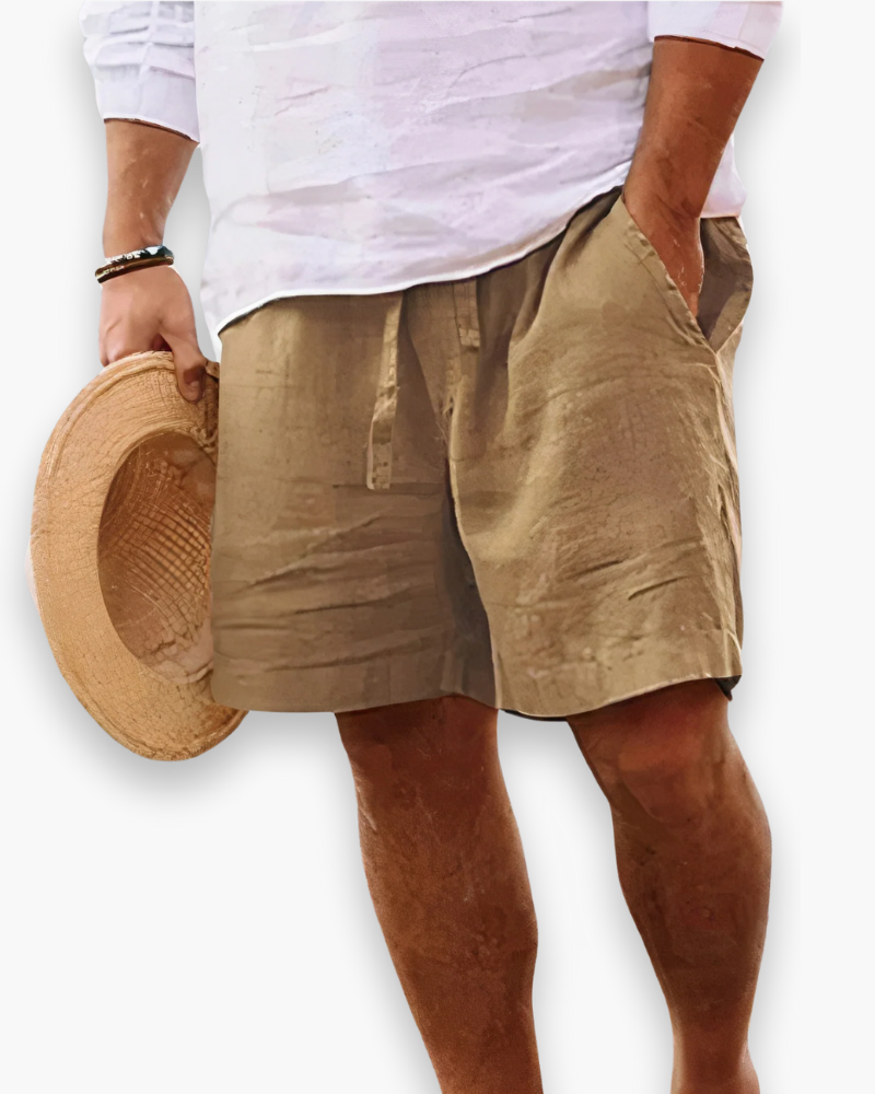 Overzicht van de verschillende maten en kleuren van de zomershorts.