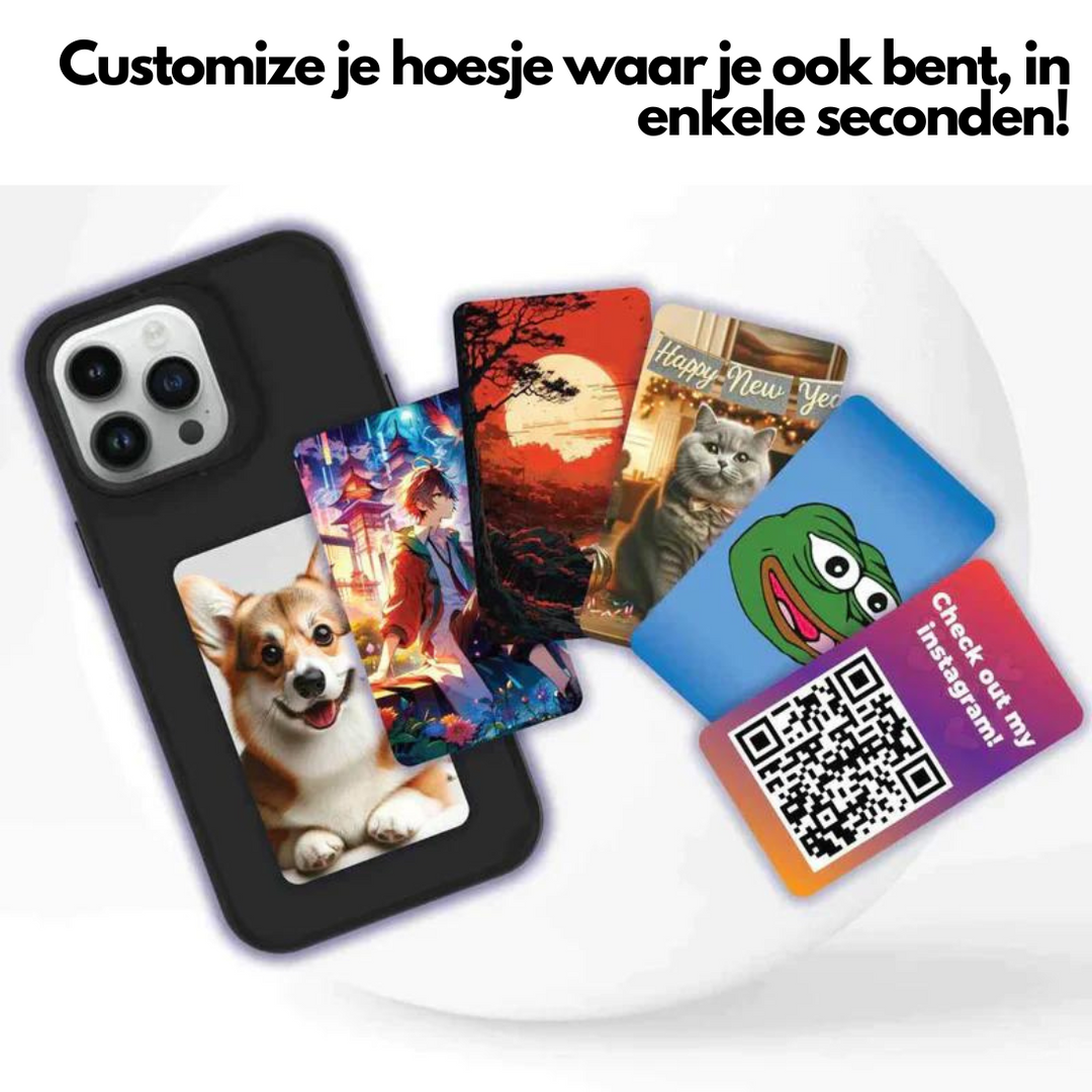 Aanpasbaar iPhone hoesje met dynamisch NFC-scherm; creëer unieke stijlen en personaliseer jouw smartphonehoes.