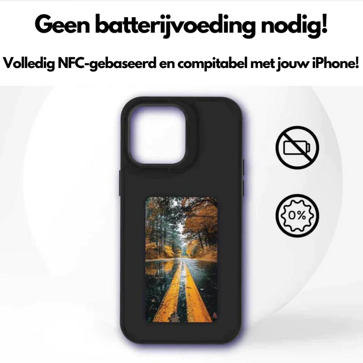 Duurzaam iPhone beschermhoesje met aanpasbaar dynamisch scherm; combineer functionaliteit met stijl.