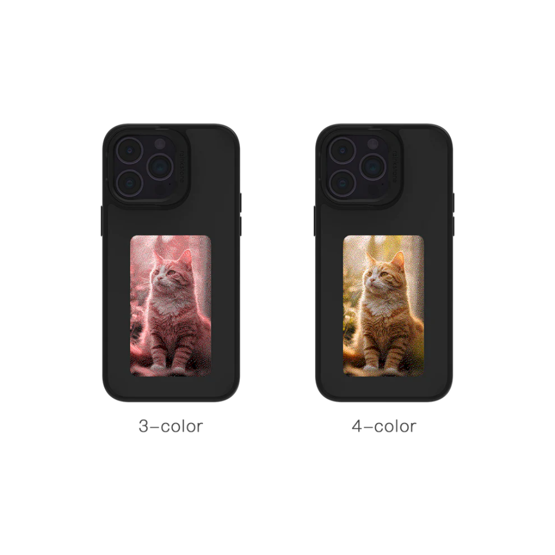 Persoonlijk iPhone hoesje met dynamisch scherm en NFC; stijlvolle, creatieve beschermhoes voor jouw smartphone.