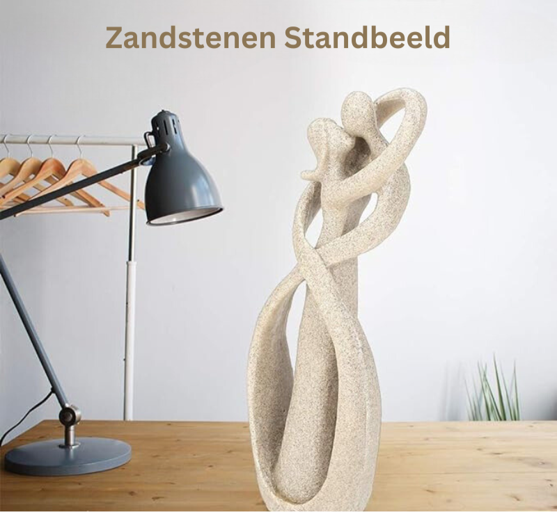 Romantisch abstract beeldje dat liefde uitdrukt. Moderne kunst decoratie, een mooi cadeau voor geliefden.