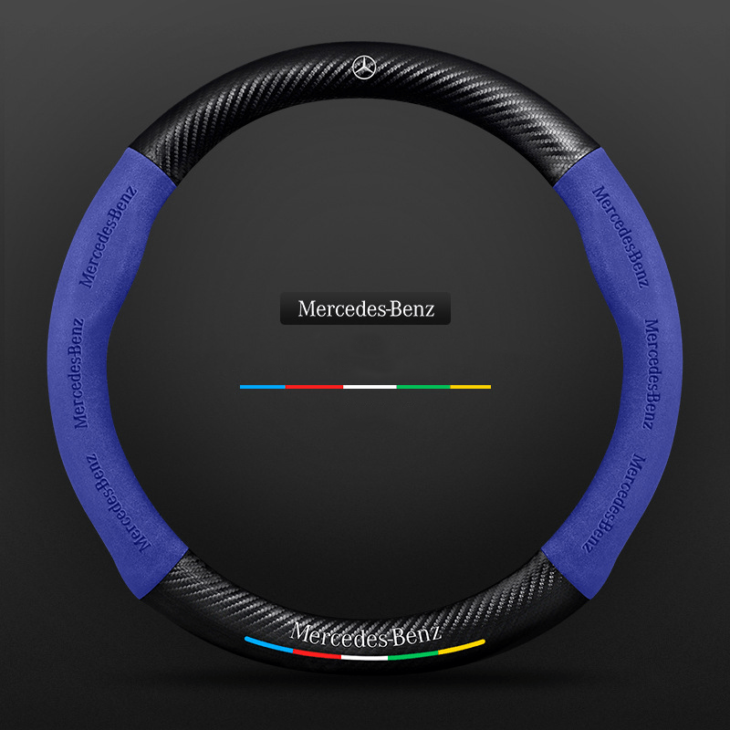 Carbonlook, ademende antislip stuurwielhoes voor comfort.