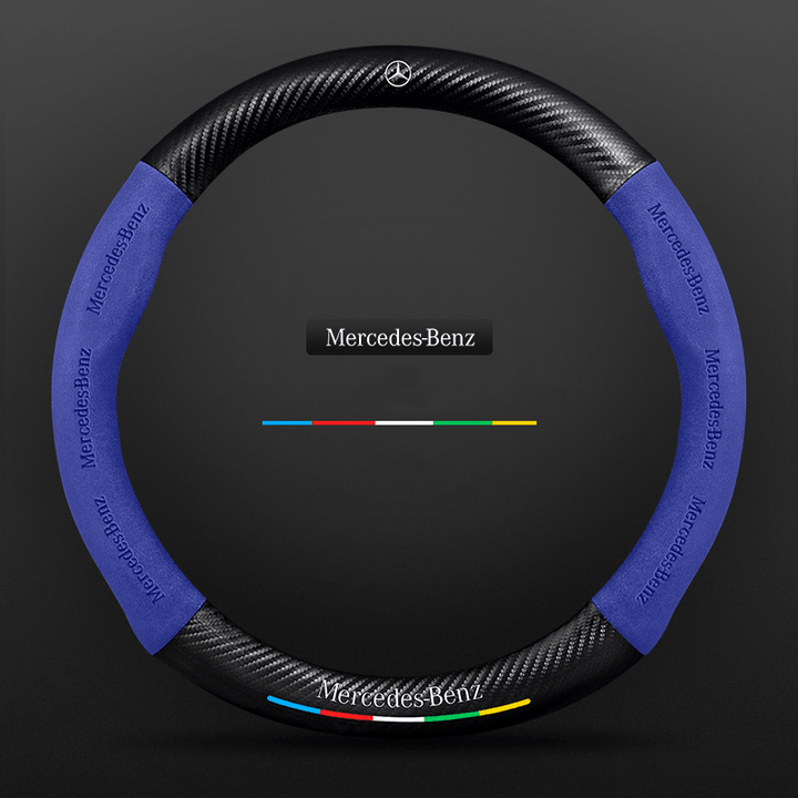Carbonlook, ademende antislip stuurwielhoes voor comfort.