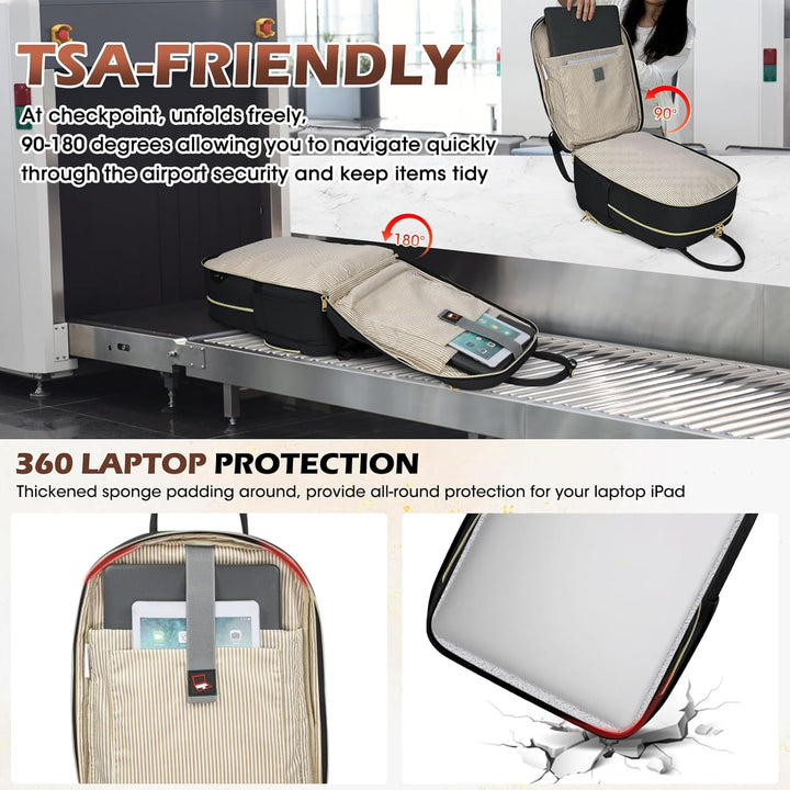 Unisex AeroFlex reisrugzak, waterafstotend met slimme vakken; ideaal als handbagage voor korte trips.