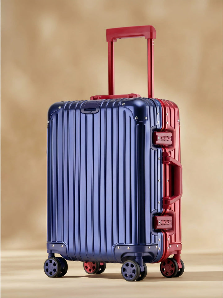 Aluminium hardshell reiskoffer met TSA slot en spinnerwielen voor zorgeloos reizen.