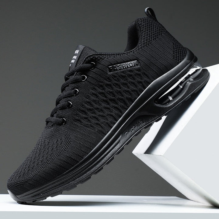 Detail van AnnesShoes orthopedische damessneakers. Zachte ademende stof en flexibele, ondersteunende zool.