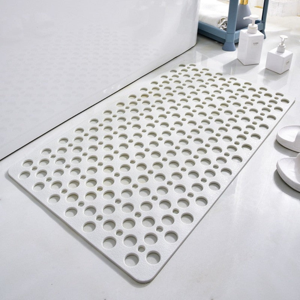 Blauwe antislip douchemat, comfortabel en veilig. Ideale voetmat voor douche of bad met zuignappen.