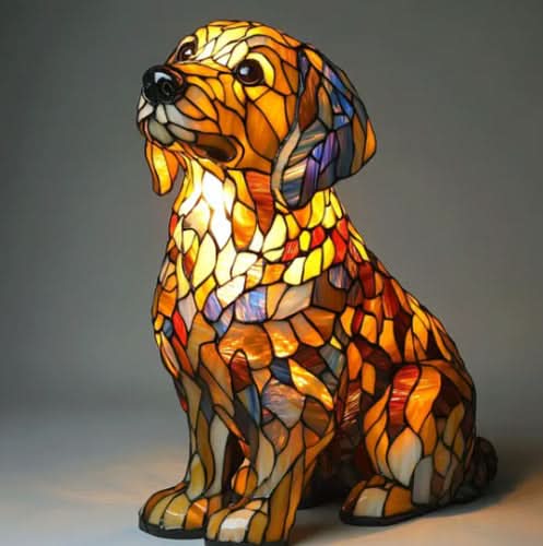 Betaalbare LED hond nachtlamp, duurzame sfeerverlichting.