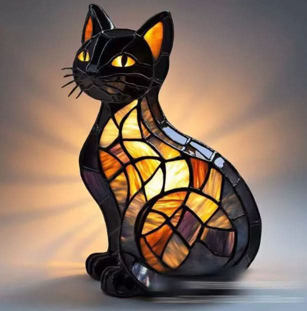 Charmante LED kat nachtlamp, perfecte sfeerverlichting.