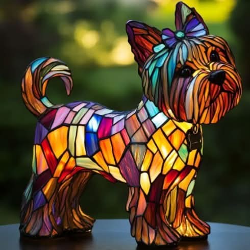 Sierlijke LED kat nachtlamp, een kunstwerkje op tafel.
