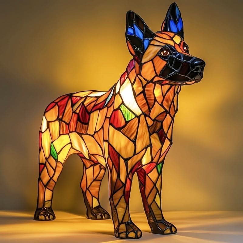 Woonkamer LED kat lamp, decoratief en sfeervol tegelijk.