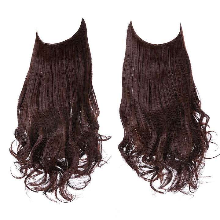 Dames haarextensies 40cm, synthetisch blond, onzichtbaar voor een frisse look.