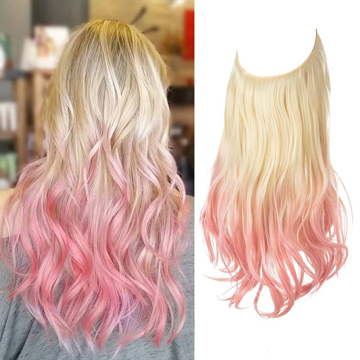 Zwarte onzichtbare 40cm haarextensions, geeft direct volume aan fijn haar.