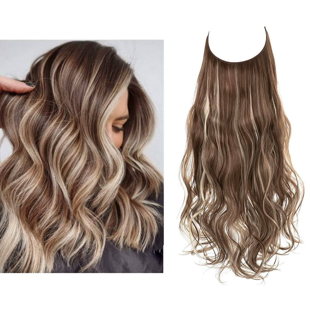 Bruine Astra extensions 40cm, onzichtbaar, voor een natuurlijke haarverlenging.