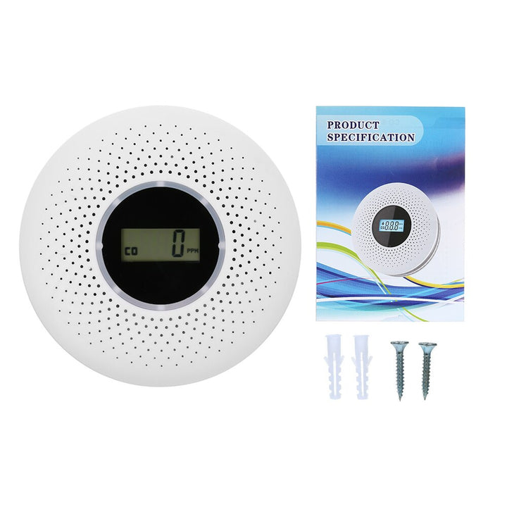 Display van Aurora Wonen combi koolmonoxide- en rookmelder; duidelijke statusindicatie voor woningveiligheid.