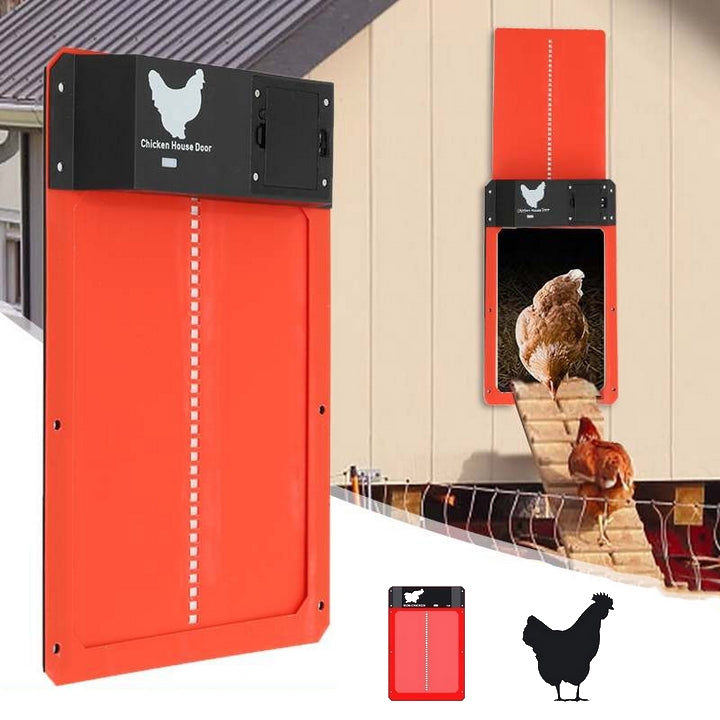 Hoogwaardig waterdicht automatisch kippenluik voor duurzame dierverzorging.