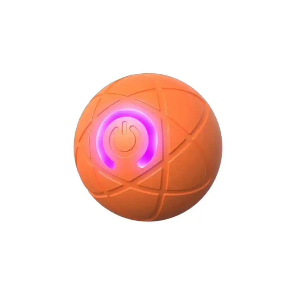 Slimme automatische hondenspeelbal van duurzaam rubber, oplaadbaar, met LED-verlichting.