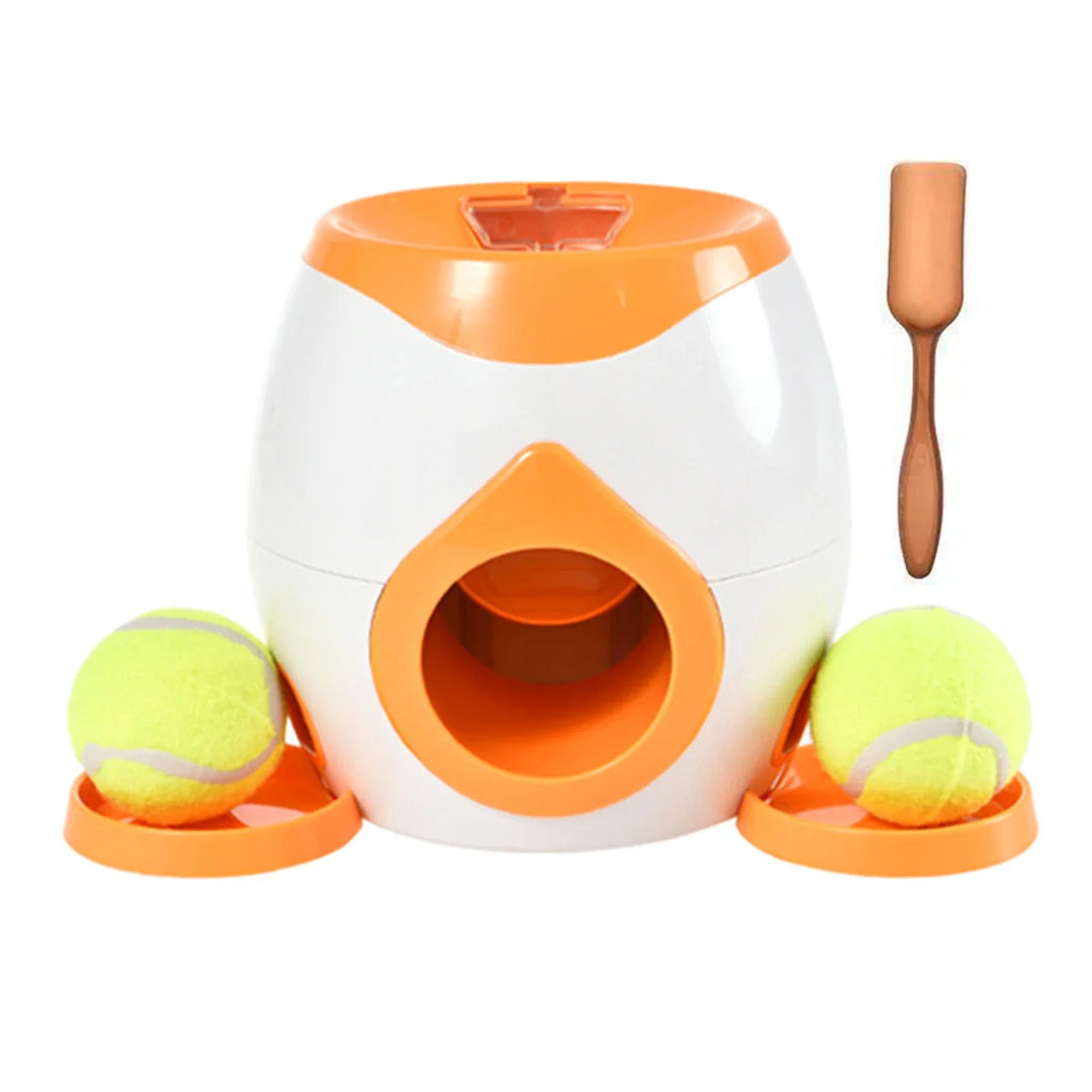 Honden ballenwerper die zelf ballen lanceert; perfect voor solo spel en beweging, binnen en buiten.