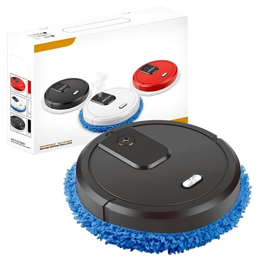 Compacte CleanBot dweilrobot, klaar voor automatische vloerreiniging in elk huishouden, gemakkelijk te bedienen.