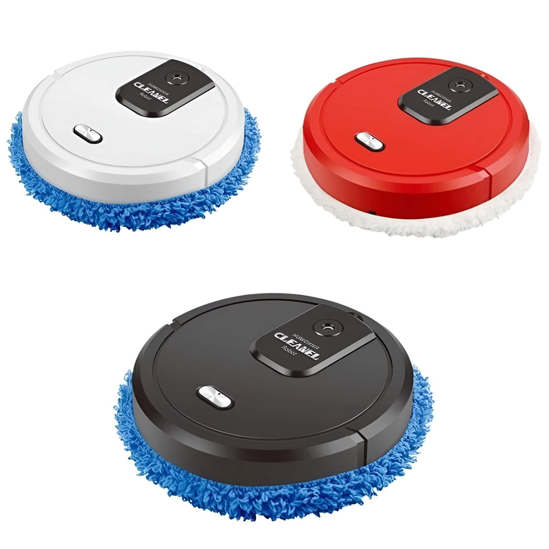 CleanBot dweilrobot in actie, slim en automatisch vloeren reinigend in een huiselijke setting voor gemak.