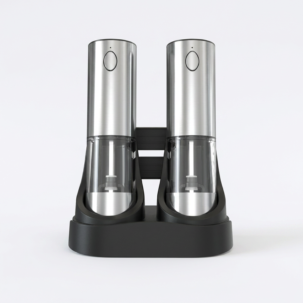 Luxe cadeau: automatische zout- en pepermolens. Vergemakkelijkt het kruiden van al je gerechten.