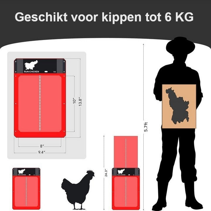 Gemakkelijke automatische kippenhokdeur met lichtsensor in bruin, voor dagelijks comfort van pluimvee.