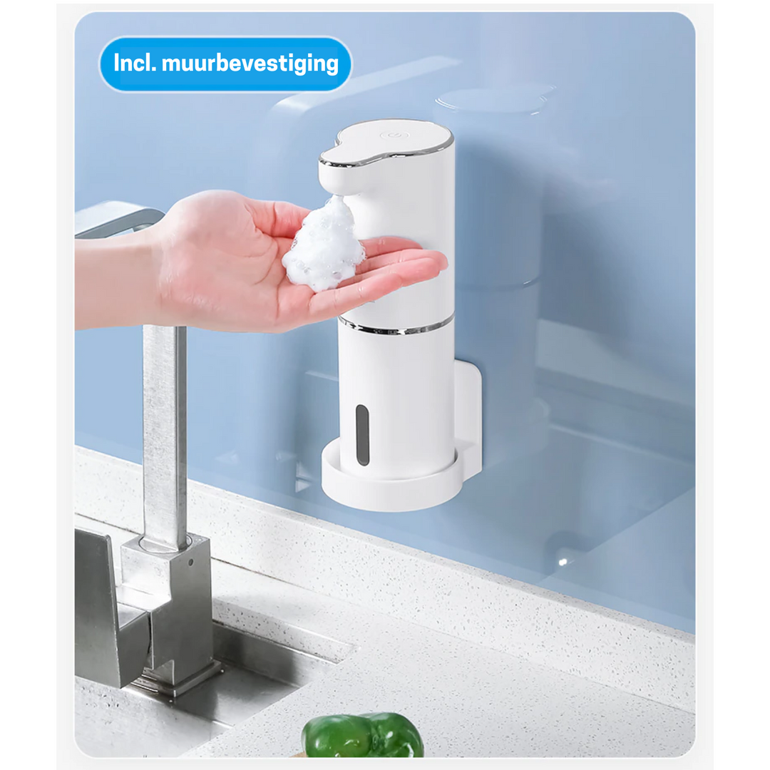 Essentiële oplaadbare automatische schuimzeepdispenser voor optimale hygiene in elk huishouden.