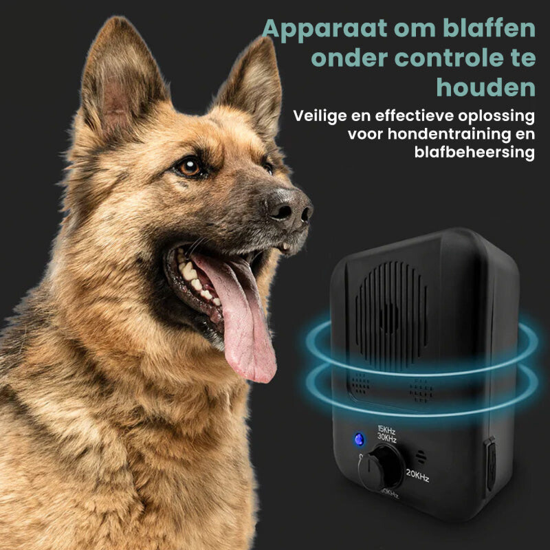 Hondenaccessoire: WoefBeheer automatische blafstopper voor een rustige huiselijke omgeving.