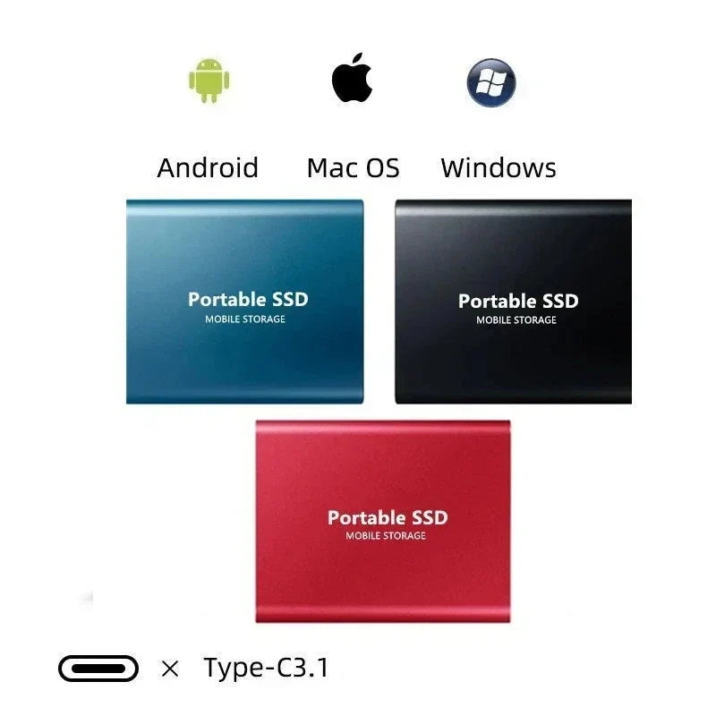 Draagbare Externe SSD 64GB | Razendsnelle USB-C Opslag