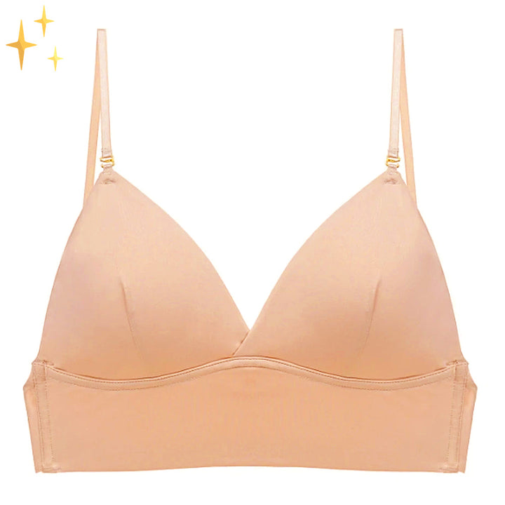 Modieuze naadloze lingerie bh met lage rug in neutrale kleur
