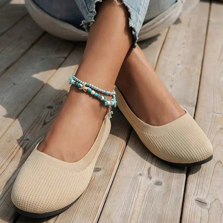 Dames ballerina schoenen, antislip, elegant design, comfortabele pasvorm, ademend, ideaal voor dagelijks gebruik.