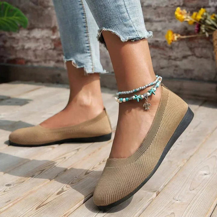 Dames ballerina schoenen, antislip, elegant design, comfortabele pasvorm, ademend, ideaal voor dagelijks gebruik.