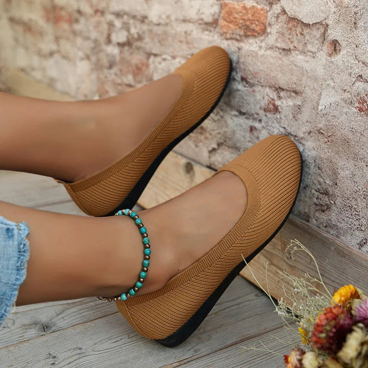 Dames ballerina schoenen, antislip, elegant design, comfortabele pasvorm, ademend, ideaal voor dagelijks gebruik.