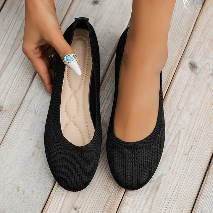 Dames ballerina schoenen, antislip, elegant design, comfortabele pasvorm, ademend, ideaal voor dagelijks gebruik.