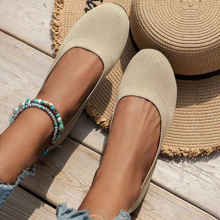 Dames ballerina schoenen, antislip, elegant design, comfortabele pasvorm, ademend, ideaal voor dagelijks gebruik.