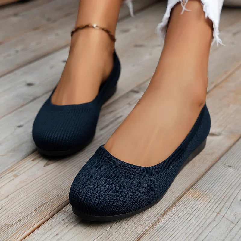 Dames ballerina schoenen, antislip, elegant design, comfortabele pasvorm, ademend, ideaal voor dagelijks gebruik.