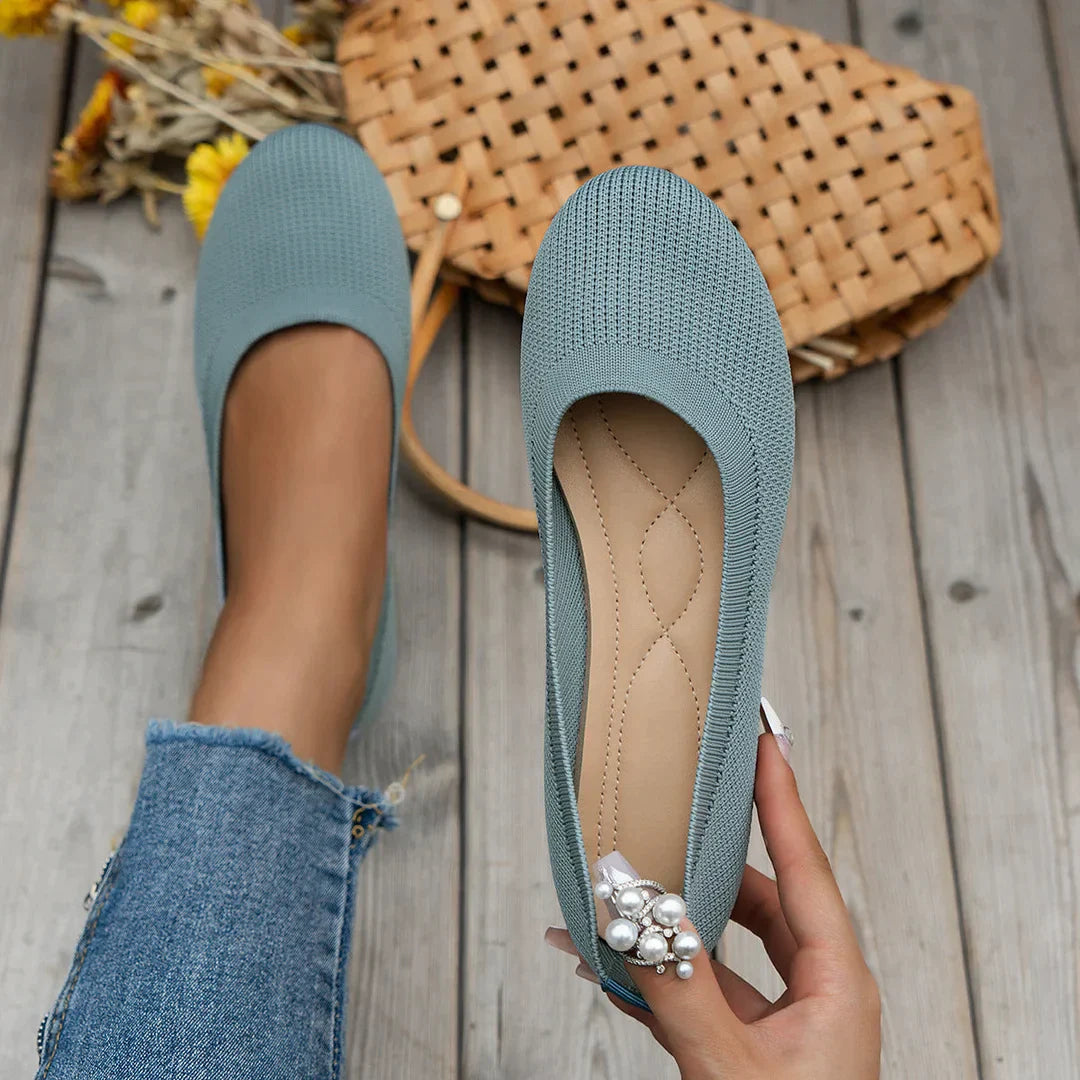 Dames ballerina schoenen, antislip, elegant design, comfortabele pasvorm, ademend, ideaal voor dagelijks gebruik.