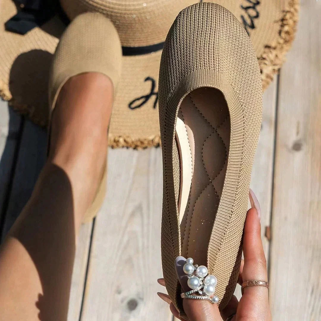 Dames ballerina schoenen, antislip, elegant design, comfortabele pasvorm, ademend, ideaal voor dagelijks gebruik.