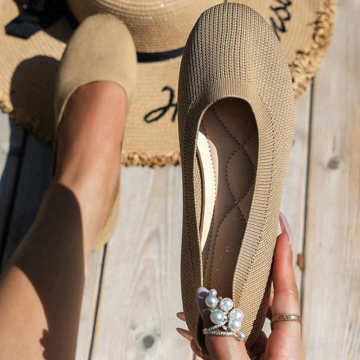 Dames ballerina schoenen, antislip, elegant design, comfortabele pasvorm, ademend, ideaal voor dagelijks gebruik.