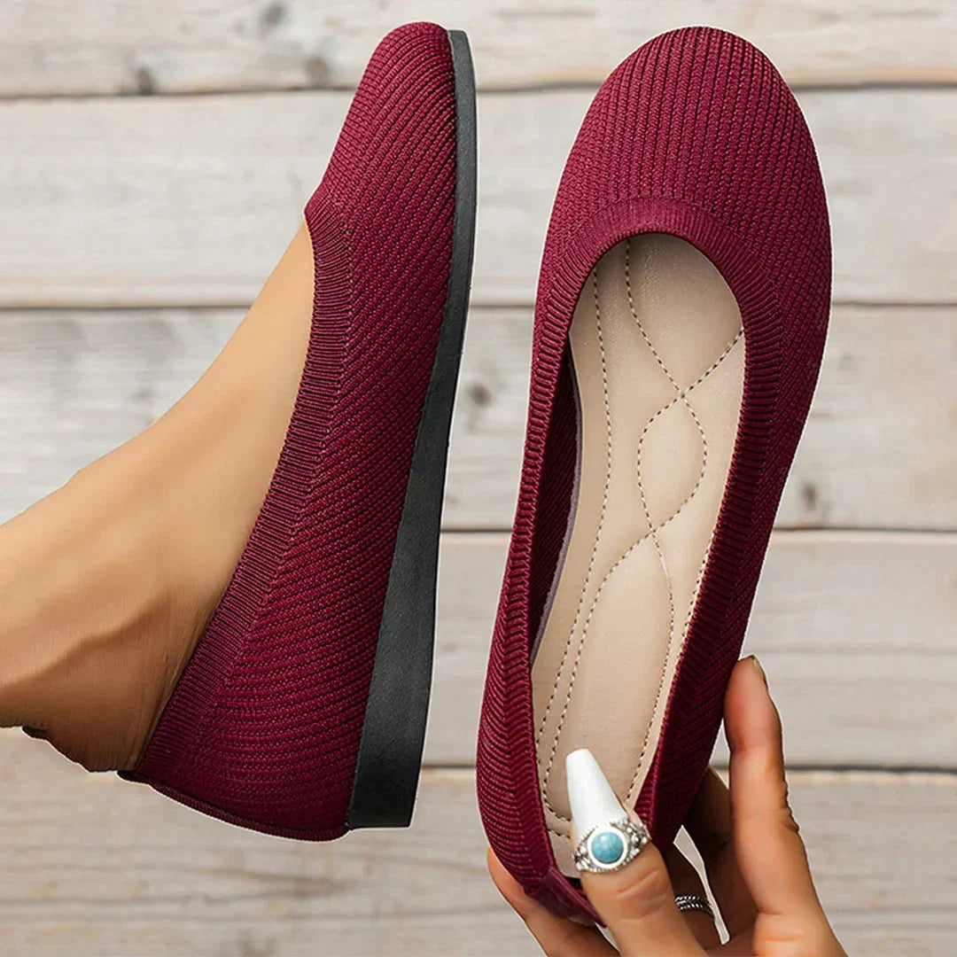 Dames ballerina schoenen, antislip, elegant design, comfortabele pasvorm, ademend, ideaal voor dagelijks gebruik.