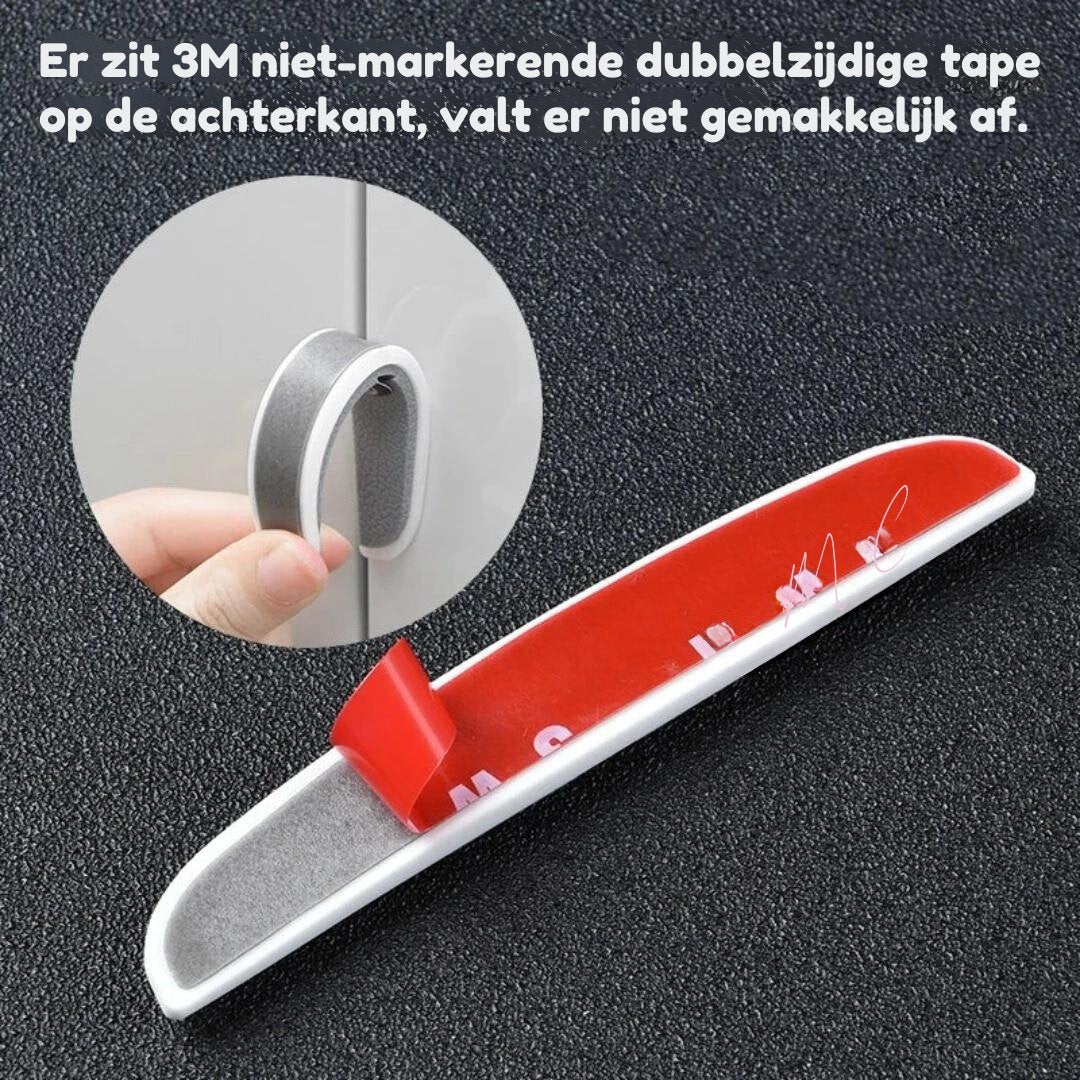 Detailopname van de sterke dubbelzijdige tape op de achterkant