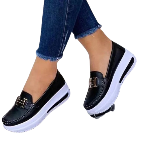Stijlvolle dames platform sneakers, orthopedisch comfort voor wandelen, sport en casual gebruik. Pijnvrij.