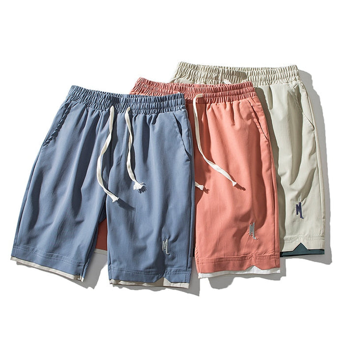 Blauwe Dante lichtgewicht herenshorts met handige zakken voor zomer en casual comfort.