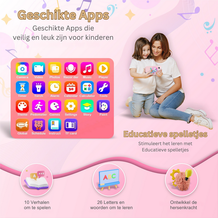 Leuke kindercamera, een educatief cadeau voor kinderen om de wereld te ontdekken en momenten vast te leggen.