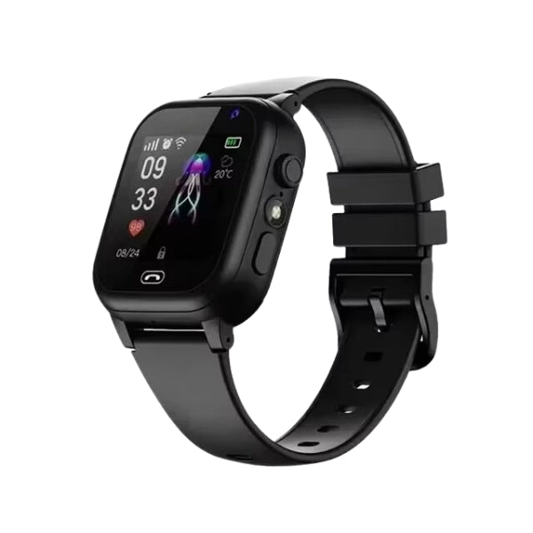 Roze kinder smartwatch met GPS tracker, ideaal voor kinderen en ouders.