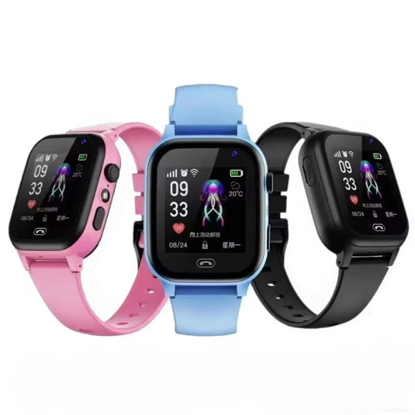 Interactieve kinder smartwatch met camera en GPS voor spel en veiligheid.