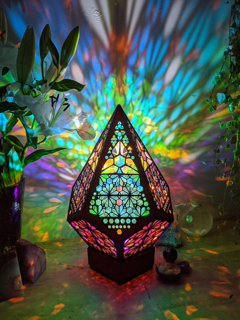 USB-aangedreven bohemien sfeerlamp, energiezuinige LED nachtlamp voor warme lichtaccenten.