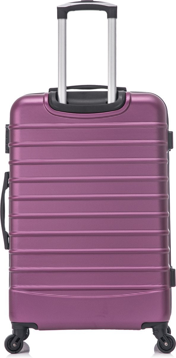 Stijlvolle bordeauxrode hardshell kofferset. Voeg elegantie toe aan je reis met deze 2-delige set.