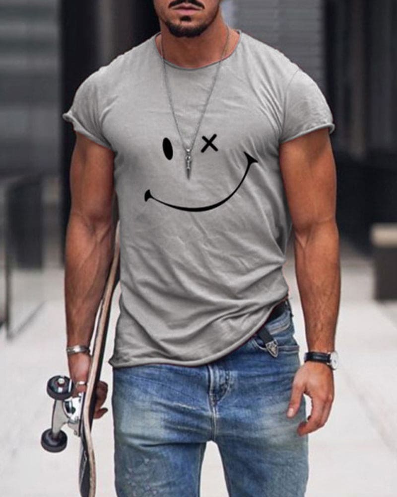 Gestyled heren t-shirt met ronde hals in een comfortabele casual look voor dagelijks gebruik