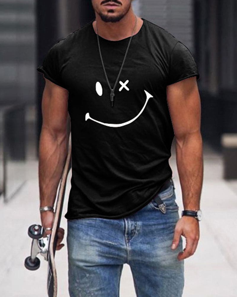 Donkerblauw heren t-shirt met ronde hals, achterkant detail en comfortabele casual pasvorm voor de zomer
